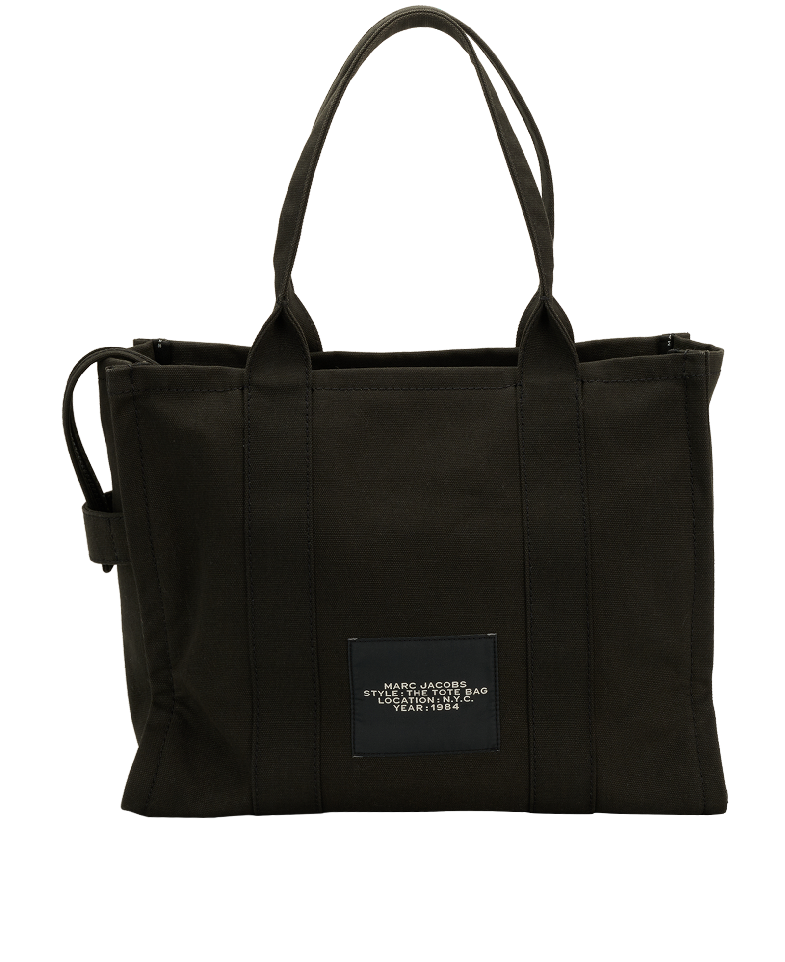 The Tote Bag, &pound;180, Handbags, Black, Canvas, Back view